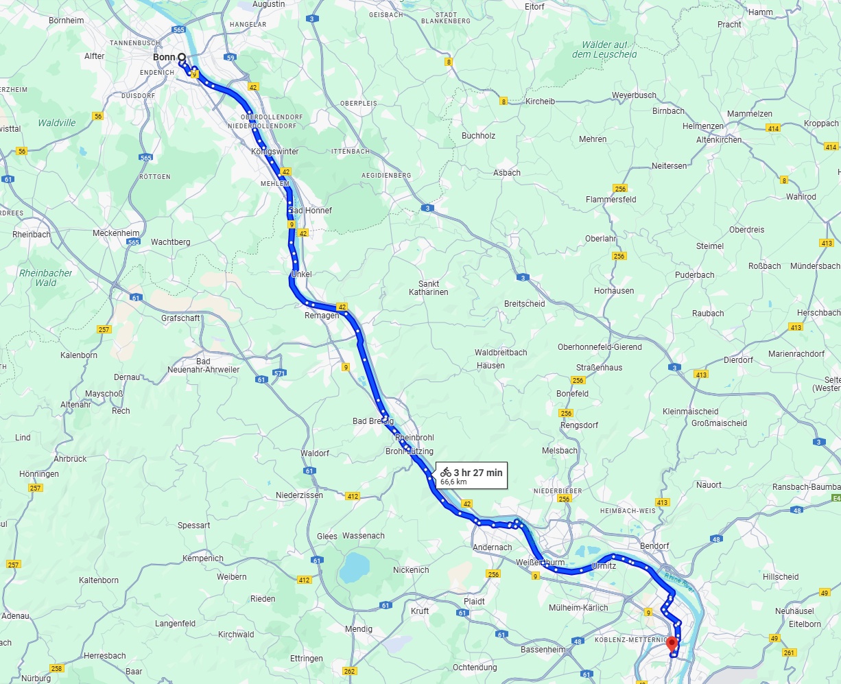 Anreise von Bonn Zu Koblenz Über 