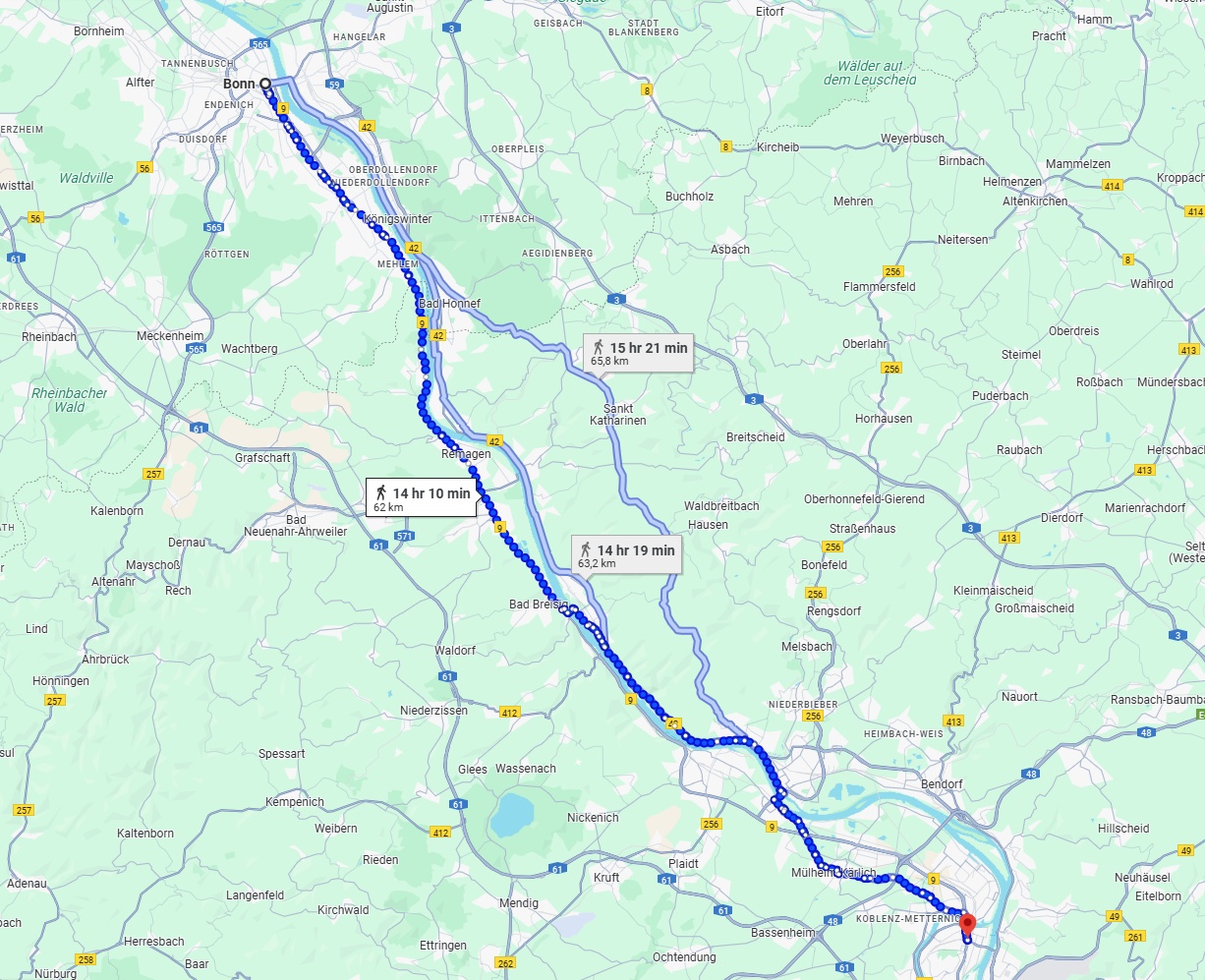 Anreise von Bonn Zu Koblenz Über 
