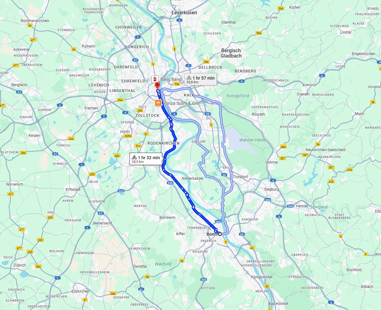 Anreise von Bonn Zu Köln Über 
