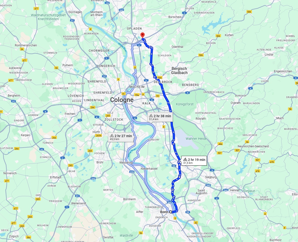Anreise von Bonn Zu Leverkusen Über 