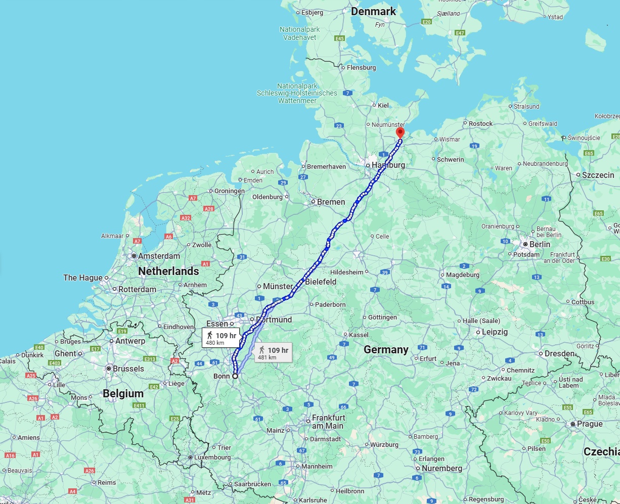 Anreise von Bonn Zu Lübeck Über 