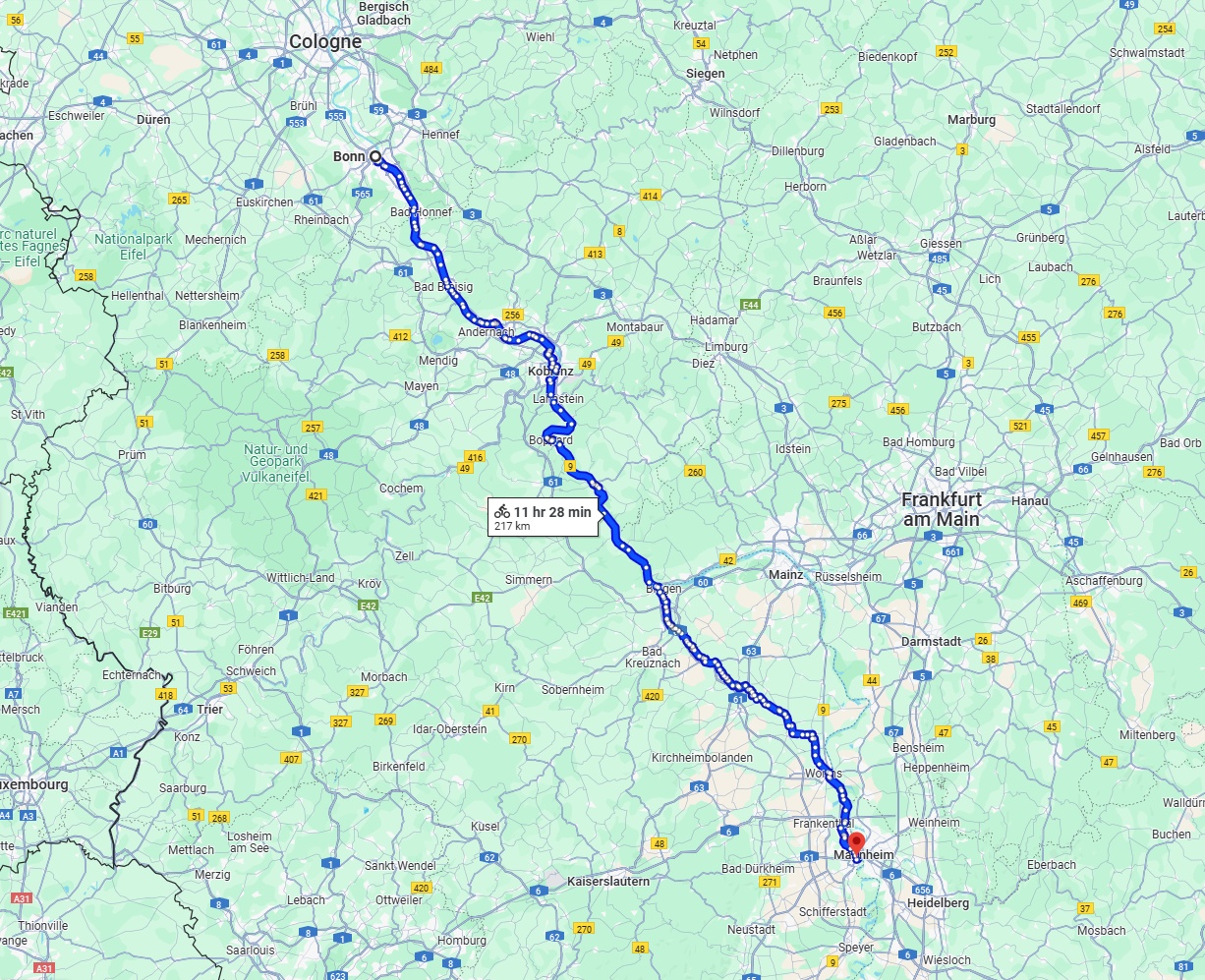 Anreise von Bonn Zu Ludwigshafen am Rhein Über 