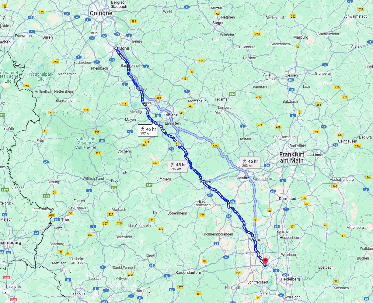 Anreise von Bonn Zu Ludwigshafen am Rhein Über 