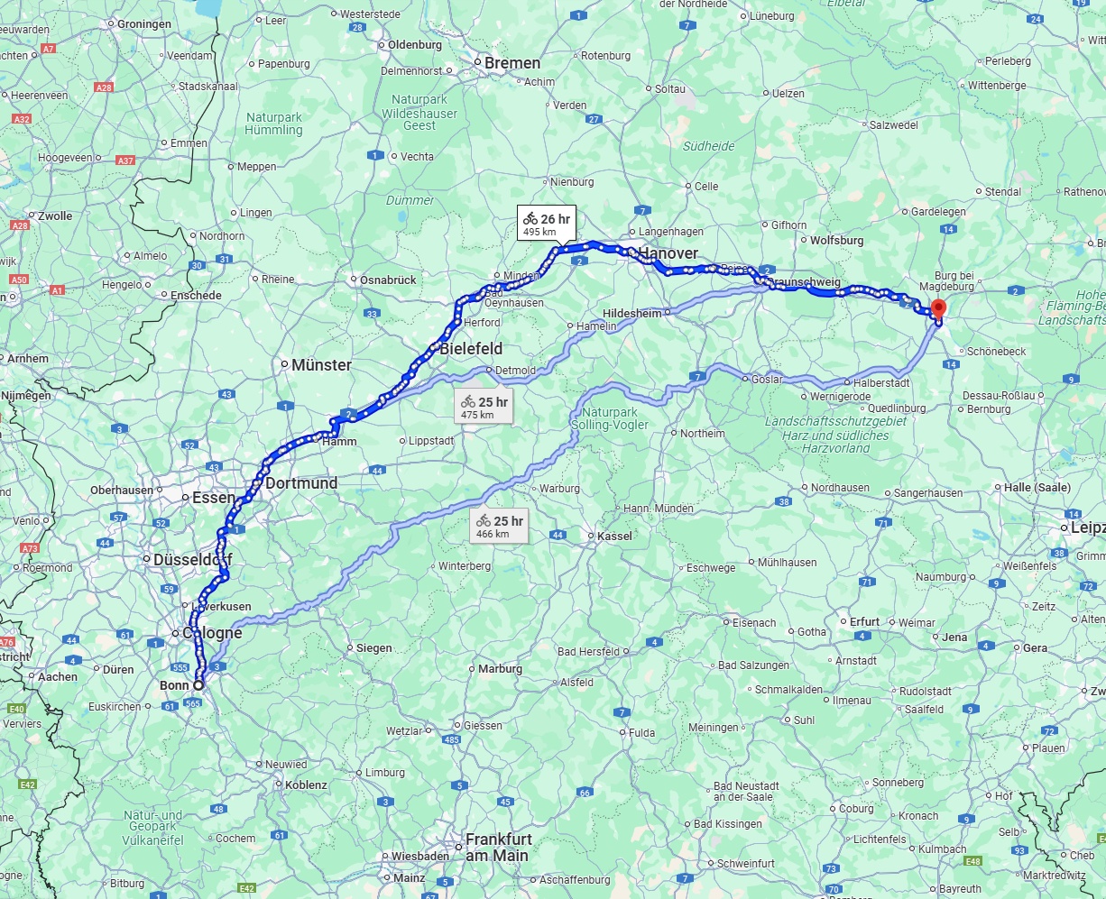 Anreise von Bonn Zu Magdeburg Über 
