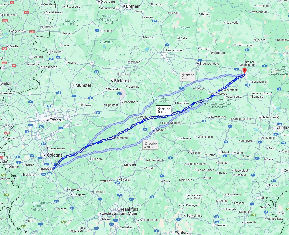 Anreise von Bonn Zu Magdeburg Über 