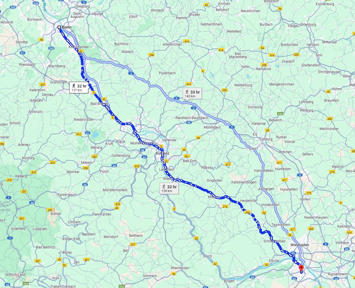Anreise von Bonn Zu Mainz Über 