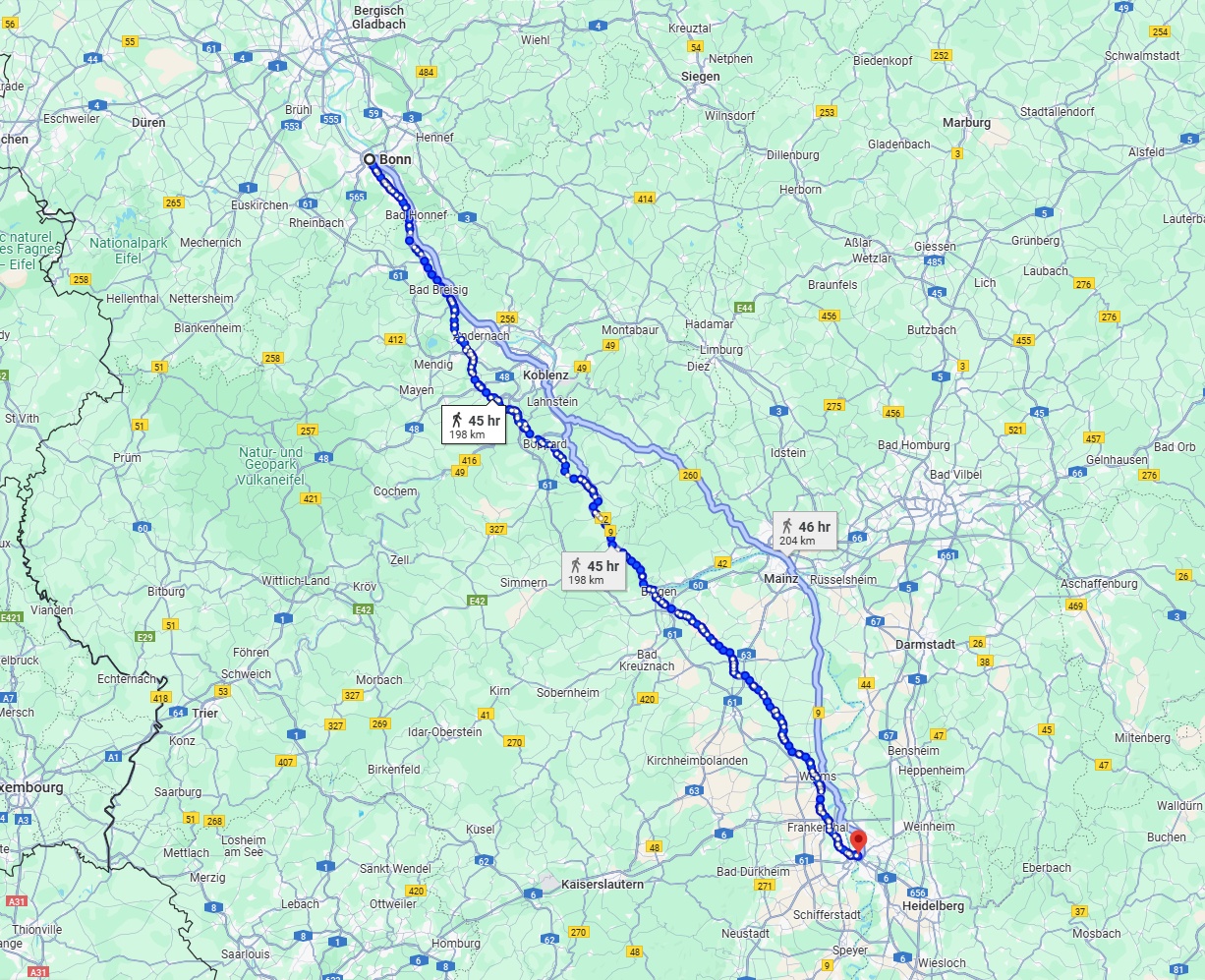 Anreise von Bonn Zu Mannheim Über 