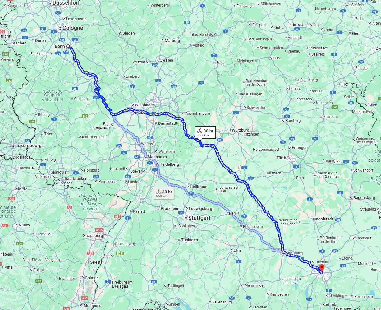 Anreise von Bonn Zu München Über 