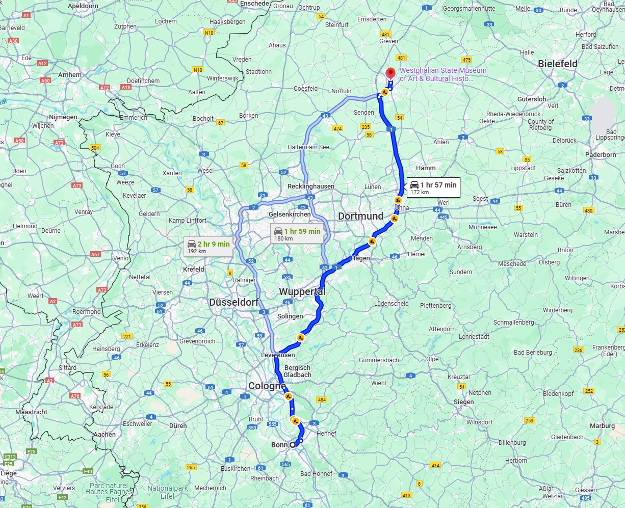 Anreise von Bonn Zu Münster Über via A1