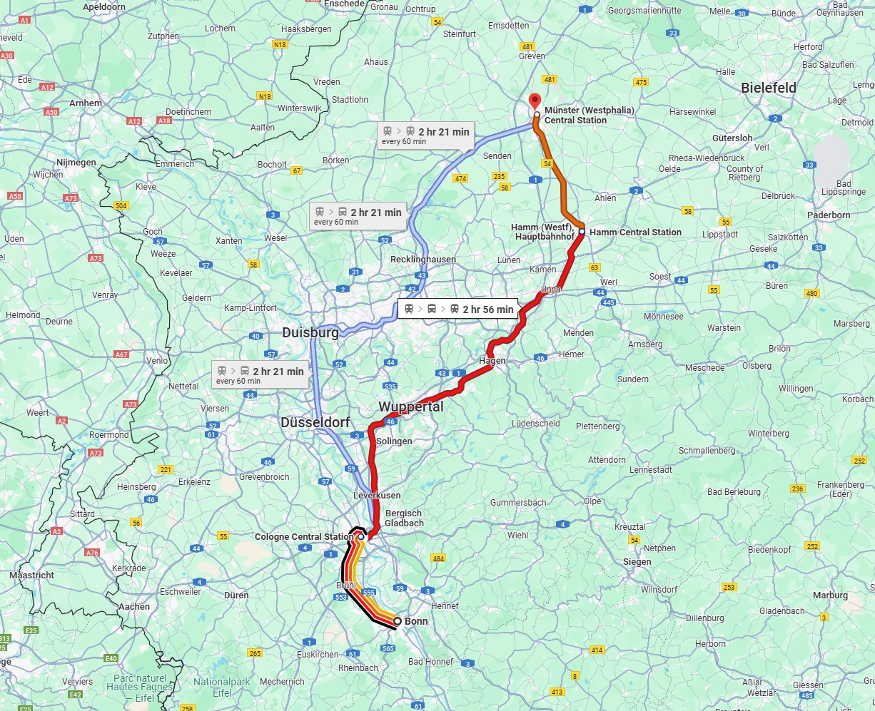 Anreise von Bonn Zu Münster Über 