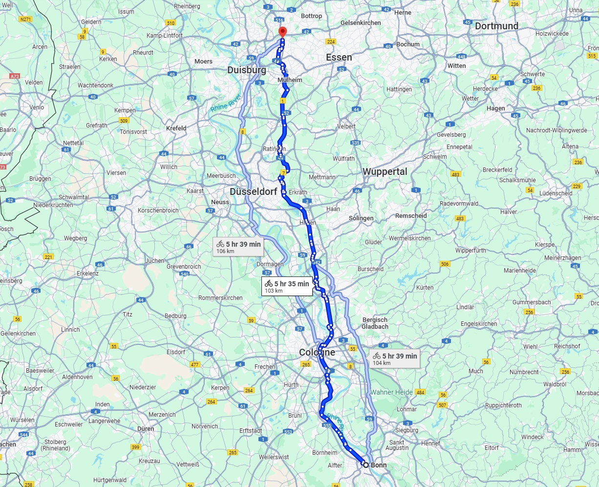 Anreise von Bonn Zu Oberhausen Über 