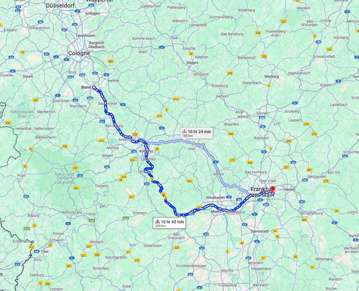 Anreise von Bonn Zu Offenbach am Main Über 