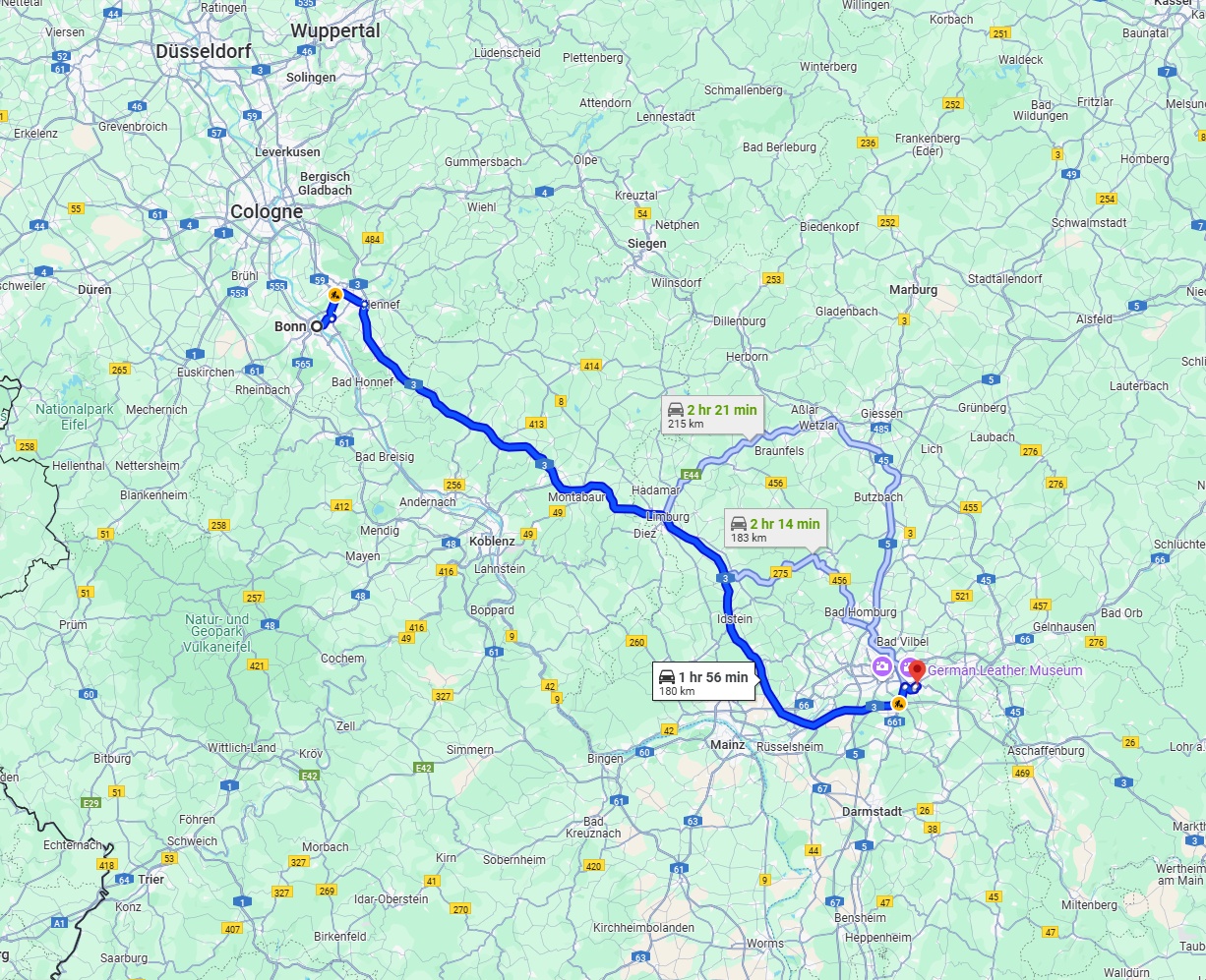 Anreise von Bonn Zu Offenbach am Main Über via A3