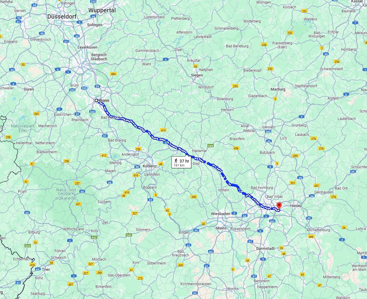 Anreise von Bonn Zu Offenbach am Main Über 