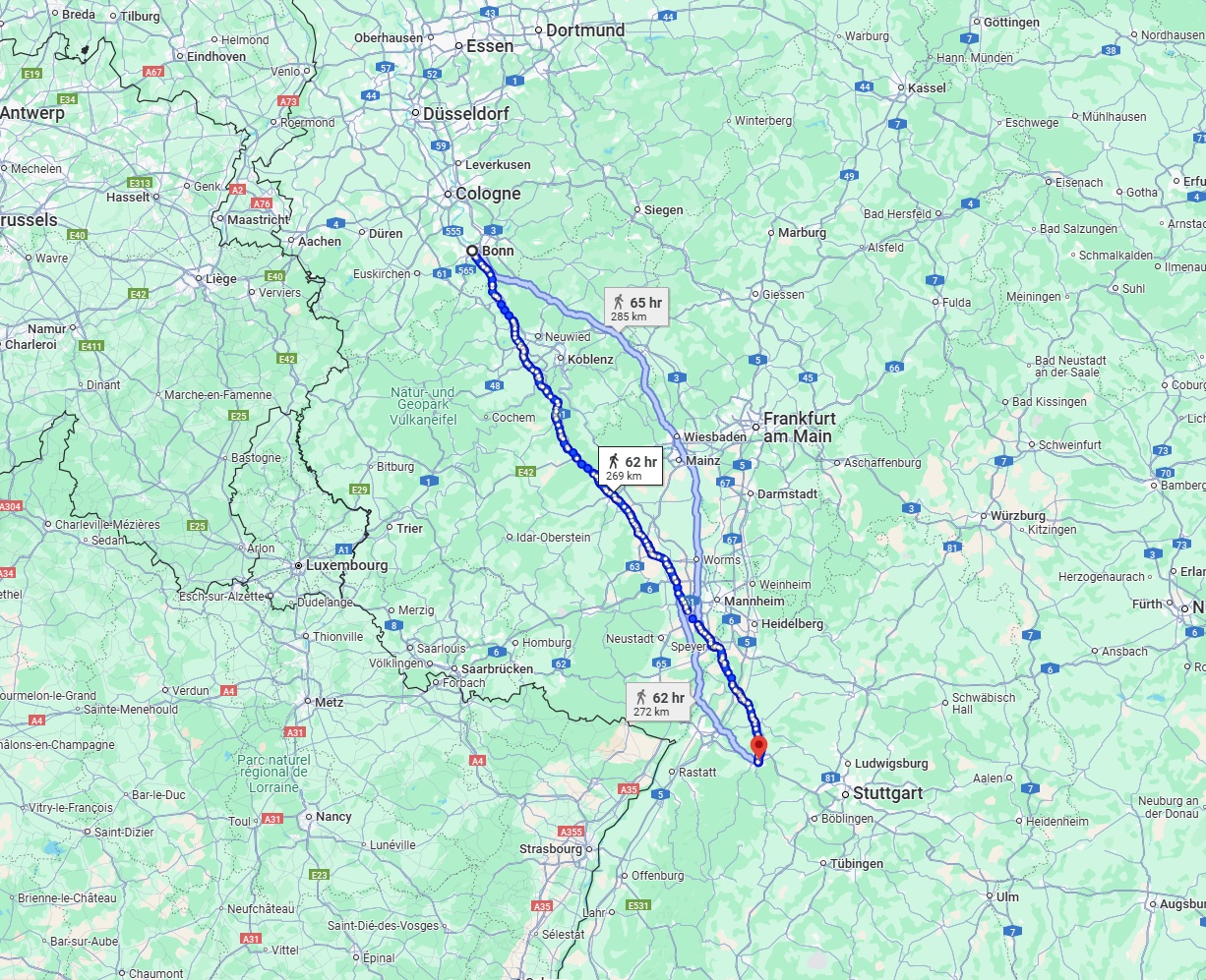 Anreise von Bonn Zu Pforzheim Über 