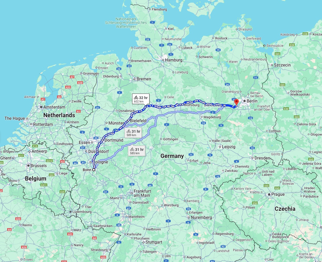 Anreise von Bonn Zu Potsdam Über 