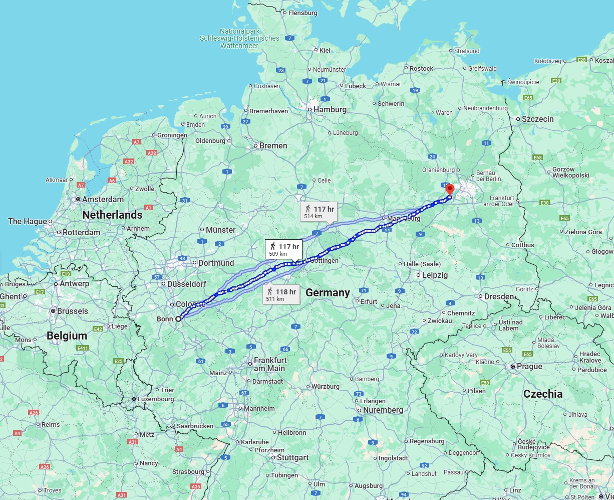 Anreise von Bonn Zu Potsdam Über 