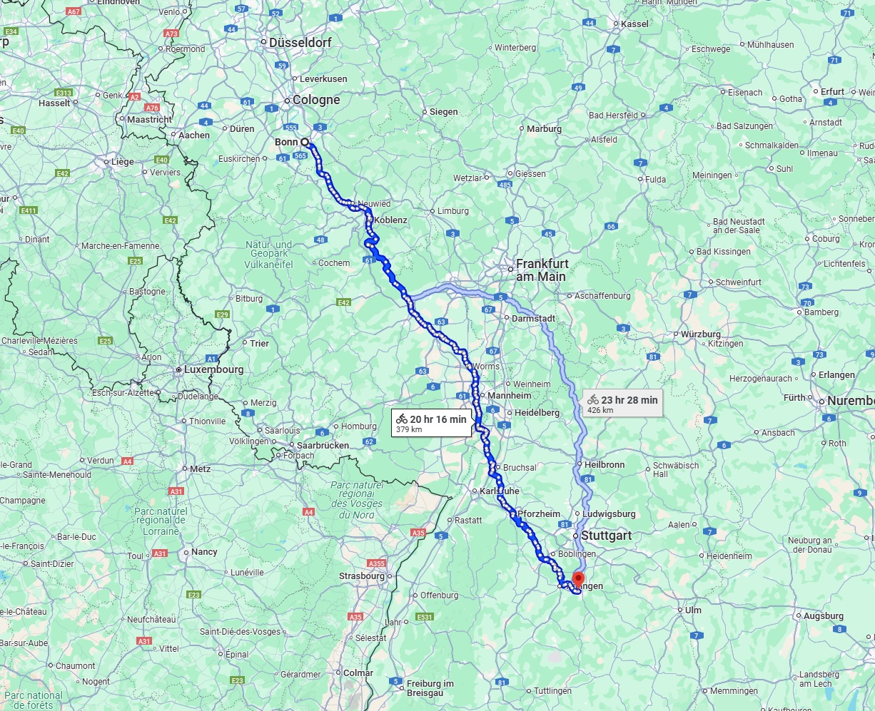 Anreise von Bonn Zu Reutlingen Über 
