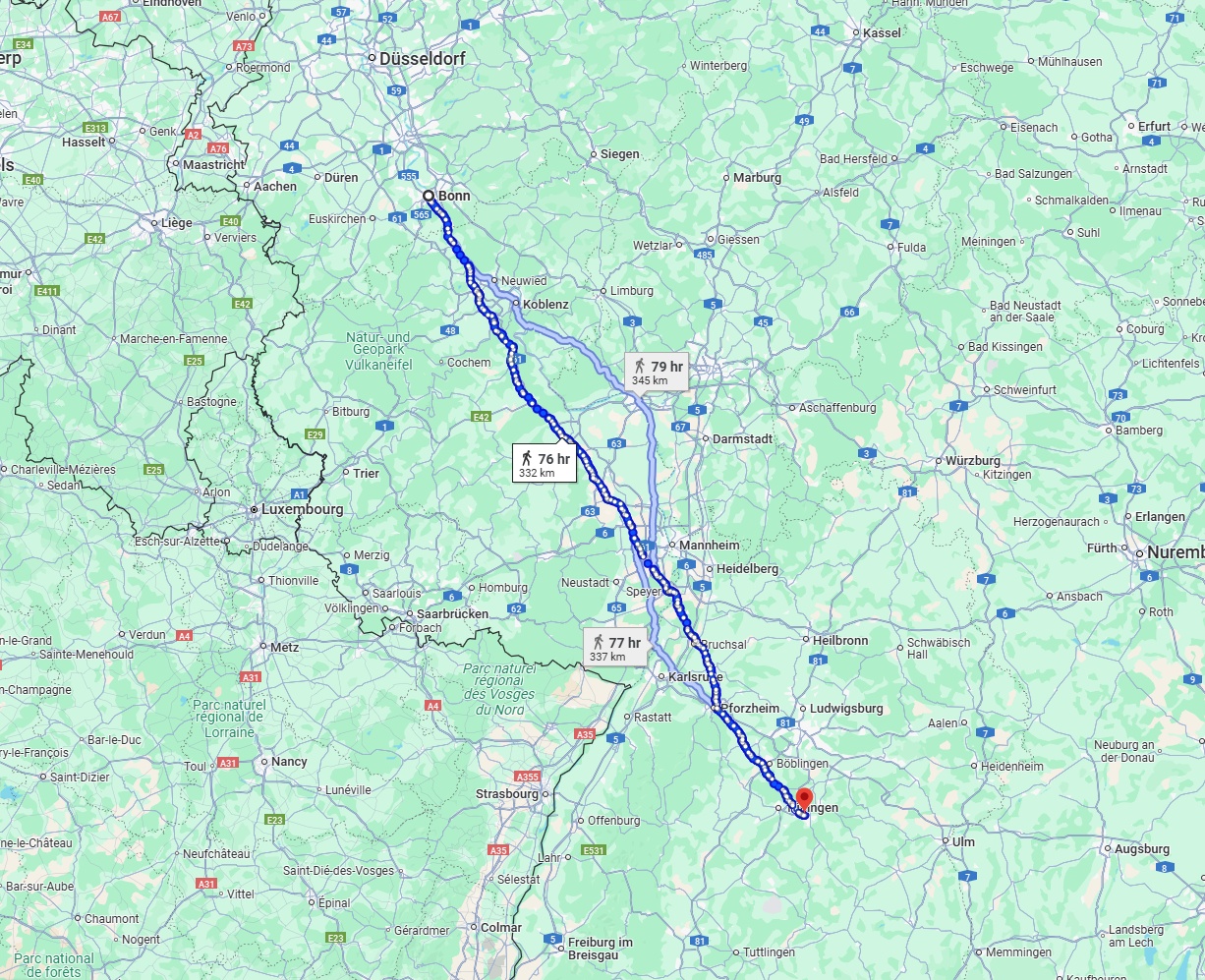 Anreise von Bonn Zu Reutlingen Über 