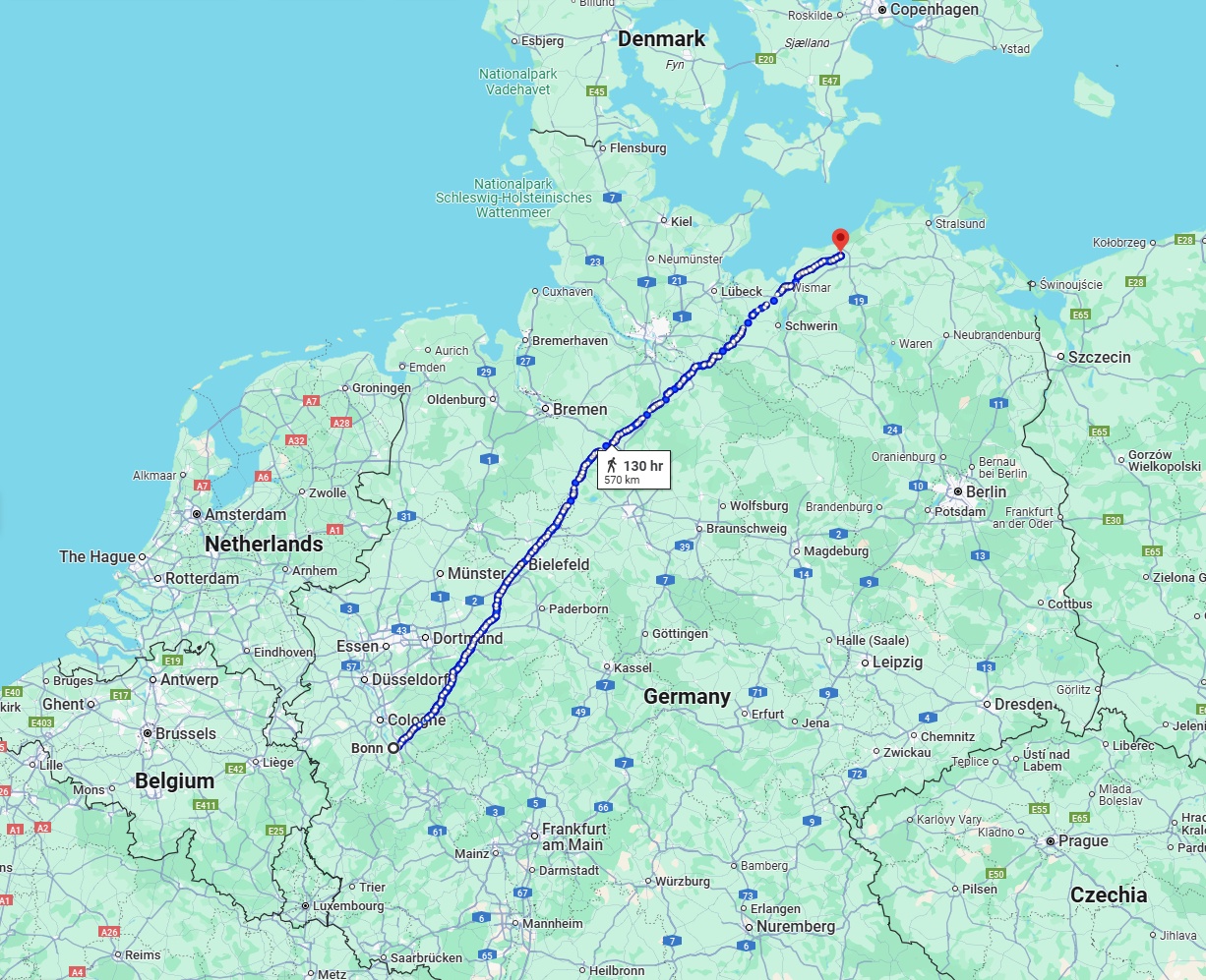 Anreise von Bonn Zu Rostock Über 
