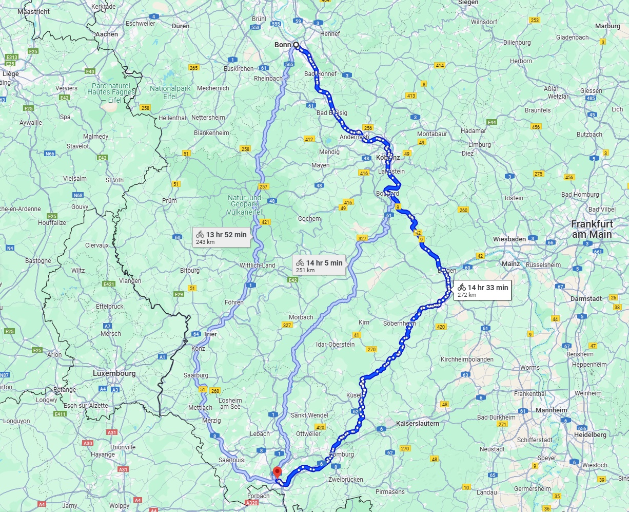 Anreise von Bonn Zu Saarbrücken Über 