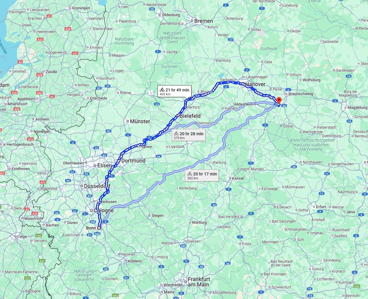 Anreise von Bonn Zu Salzgitter Über 