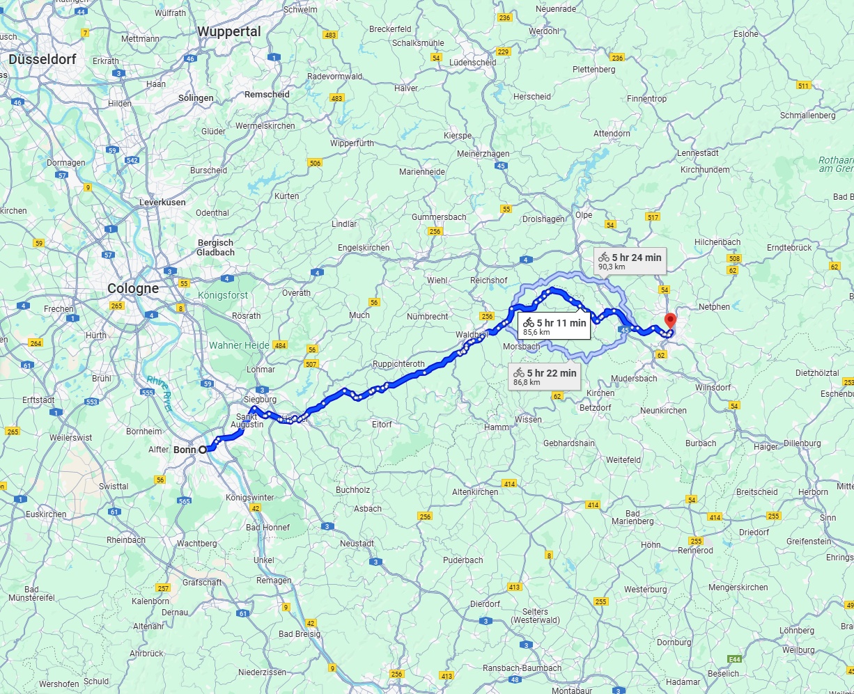 Anreise von Bonn Zu Siegen Über 