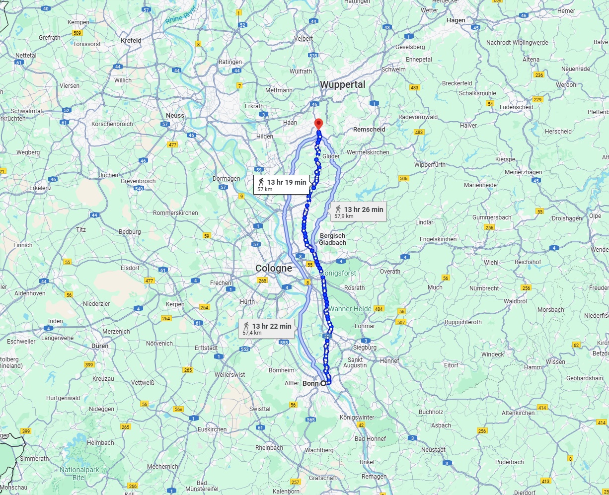Anreise von Bonn Zu Solingen Über 