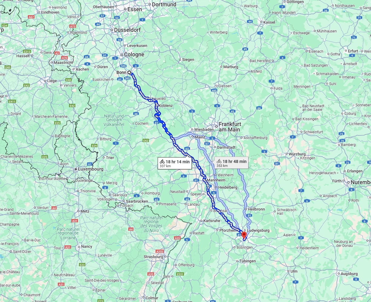 Anreise von Bonn Zu Stuttgart Über 