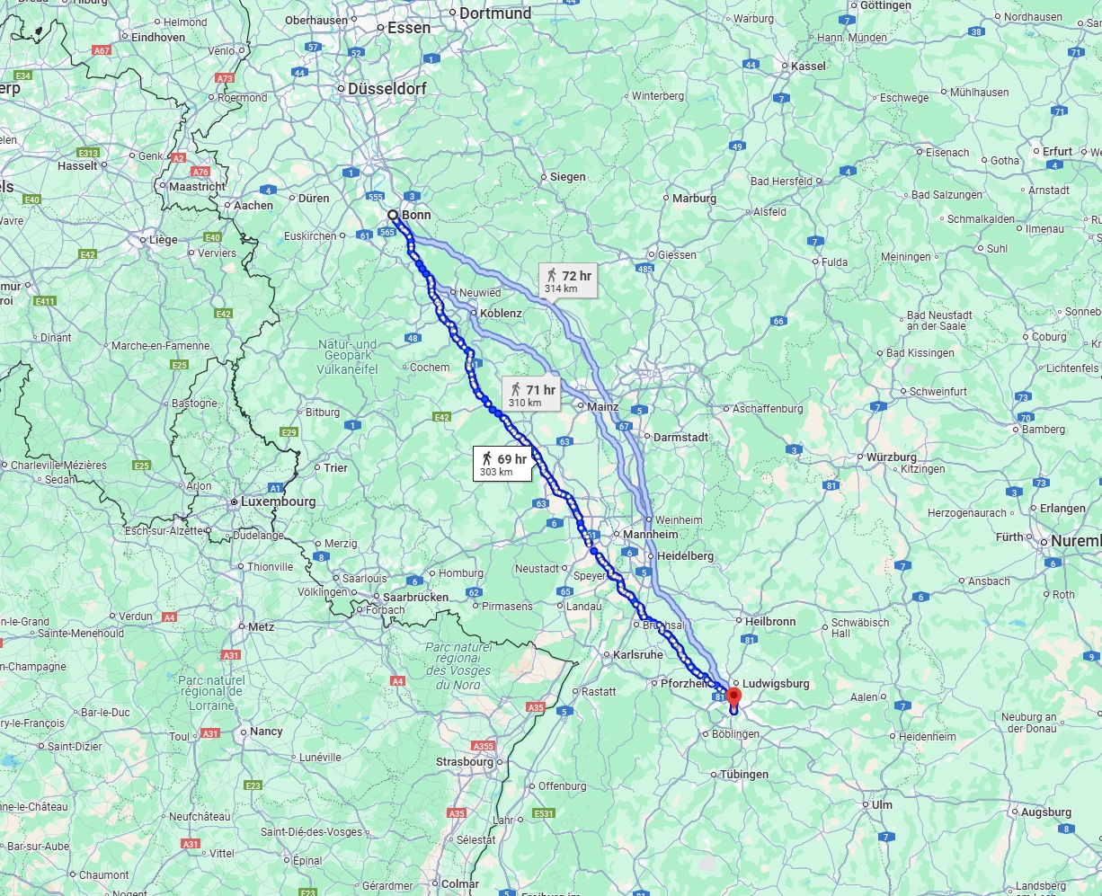 Anreise von Bonn Zu Stuttgart Über 