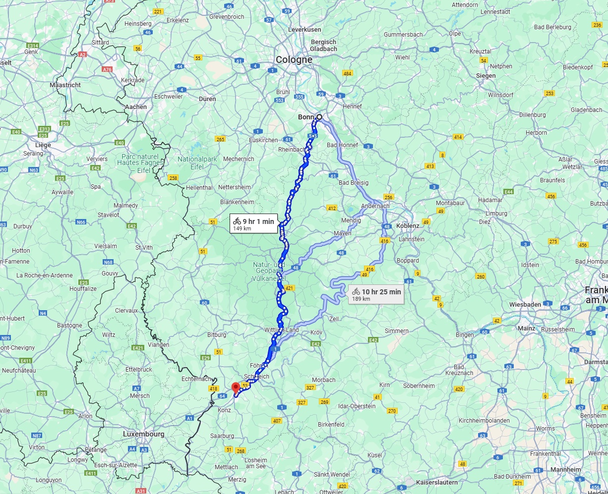 Anreise von Bonn Zu Trier Über 