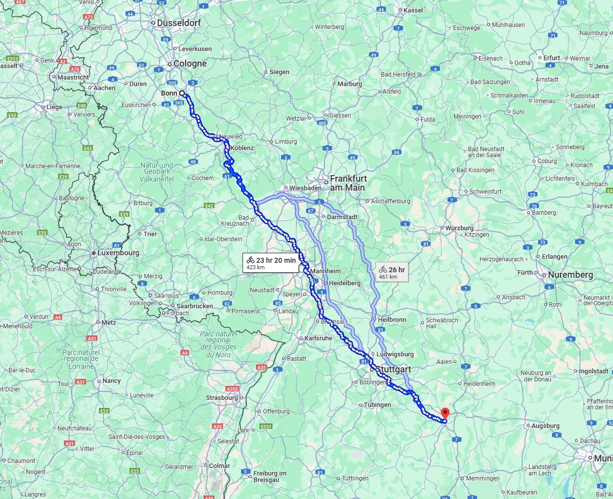 Anreise von Bonn Zu Ulm Über 