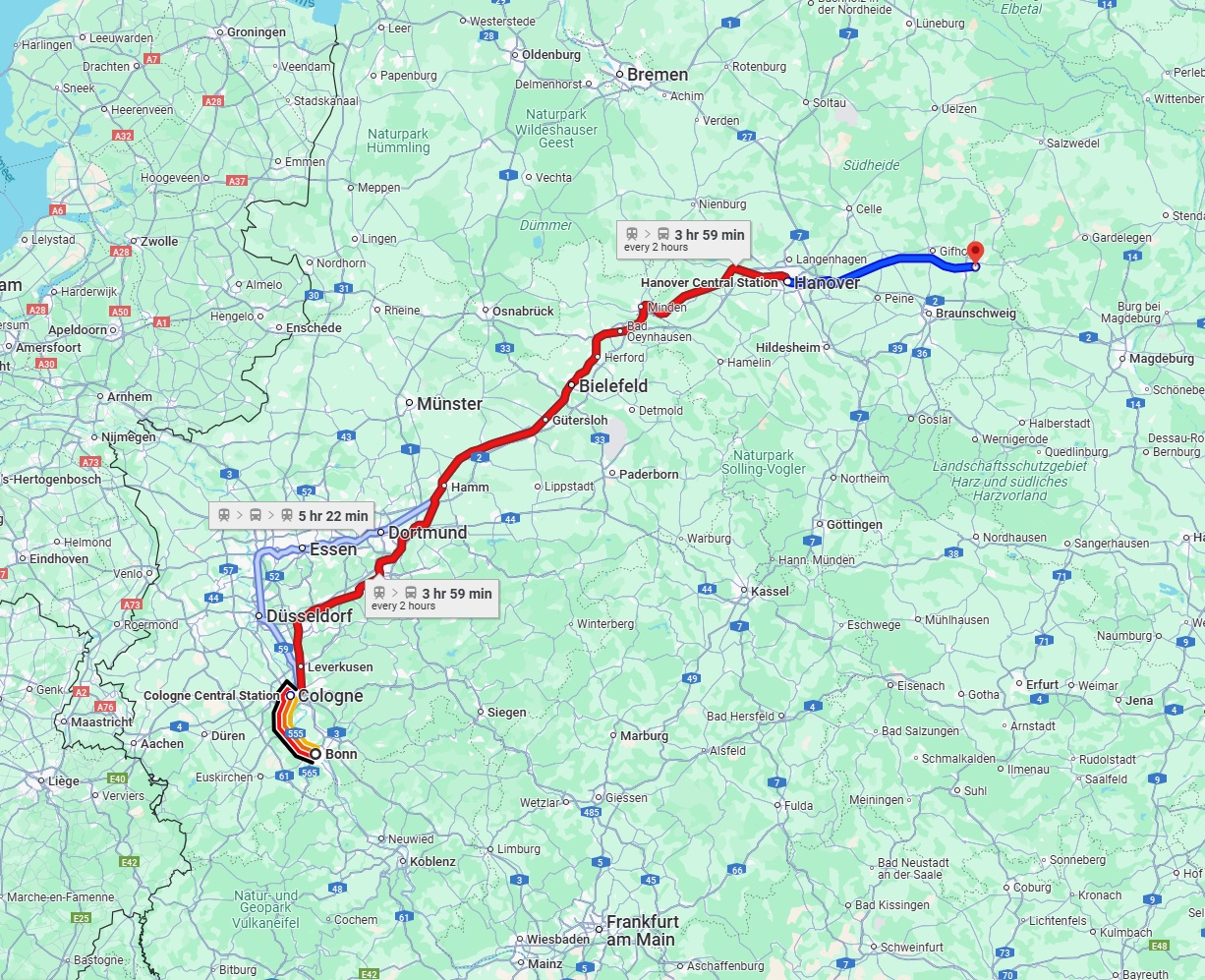 Anreise von Bonn Zu Wolfsburg Über 