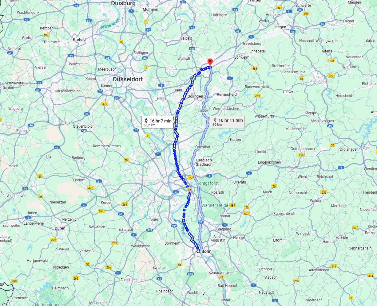 Anreise von Bonn Zu Wuppertal Über 