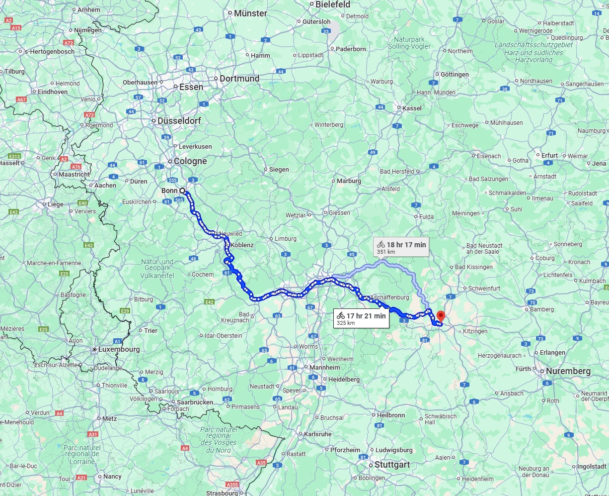 Anreise von Bonn Zu Würzburg Über 