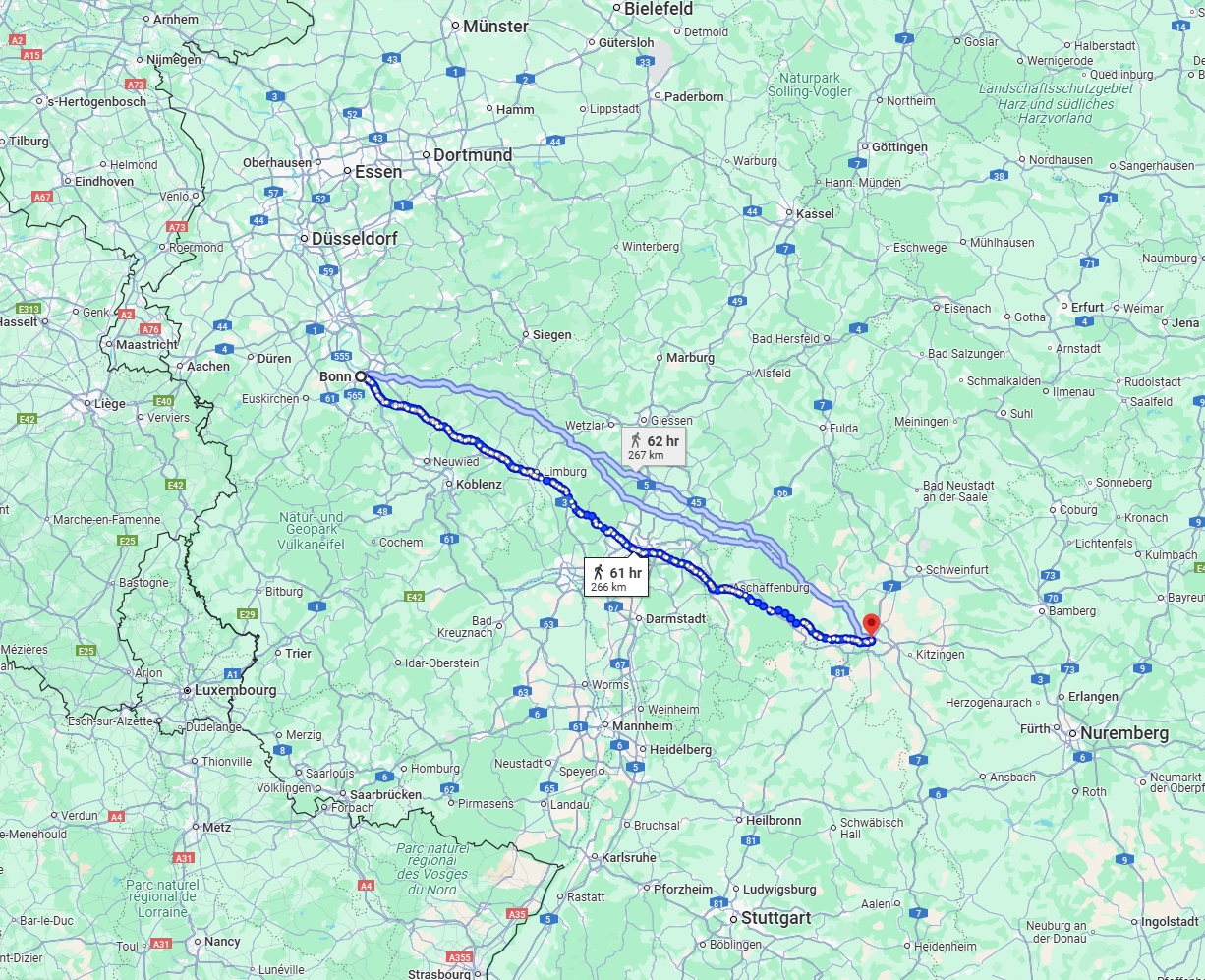 Anreise von Bonn Zu Würzburg Über 