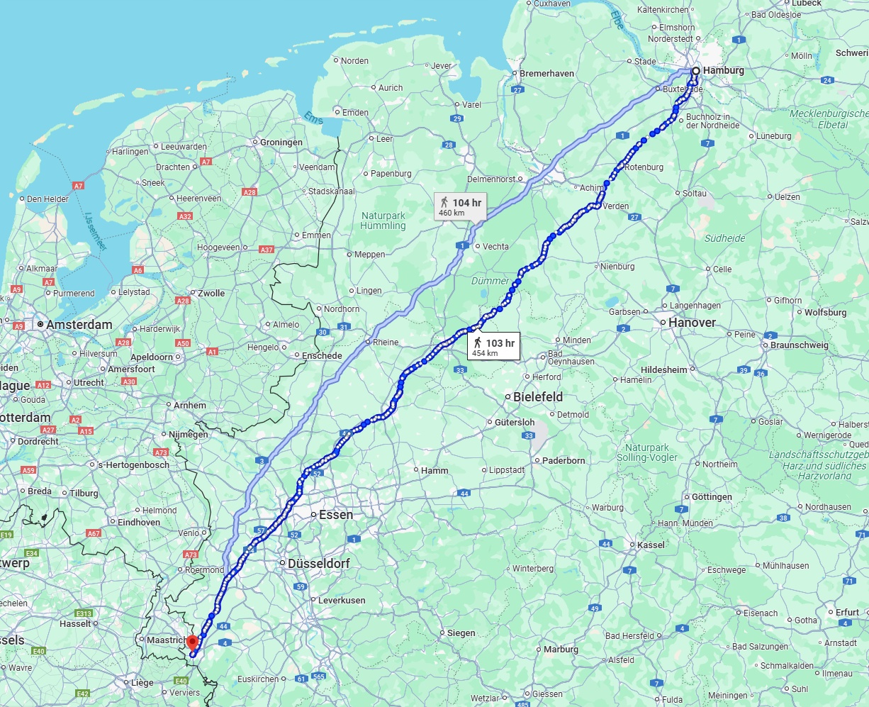 Anreise von Hamburg Zu Aachen Über 