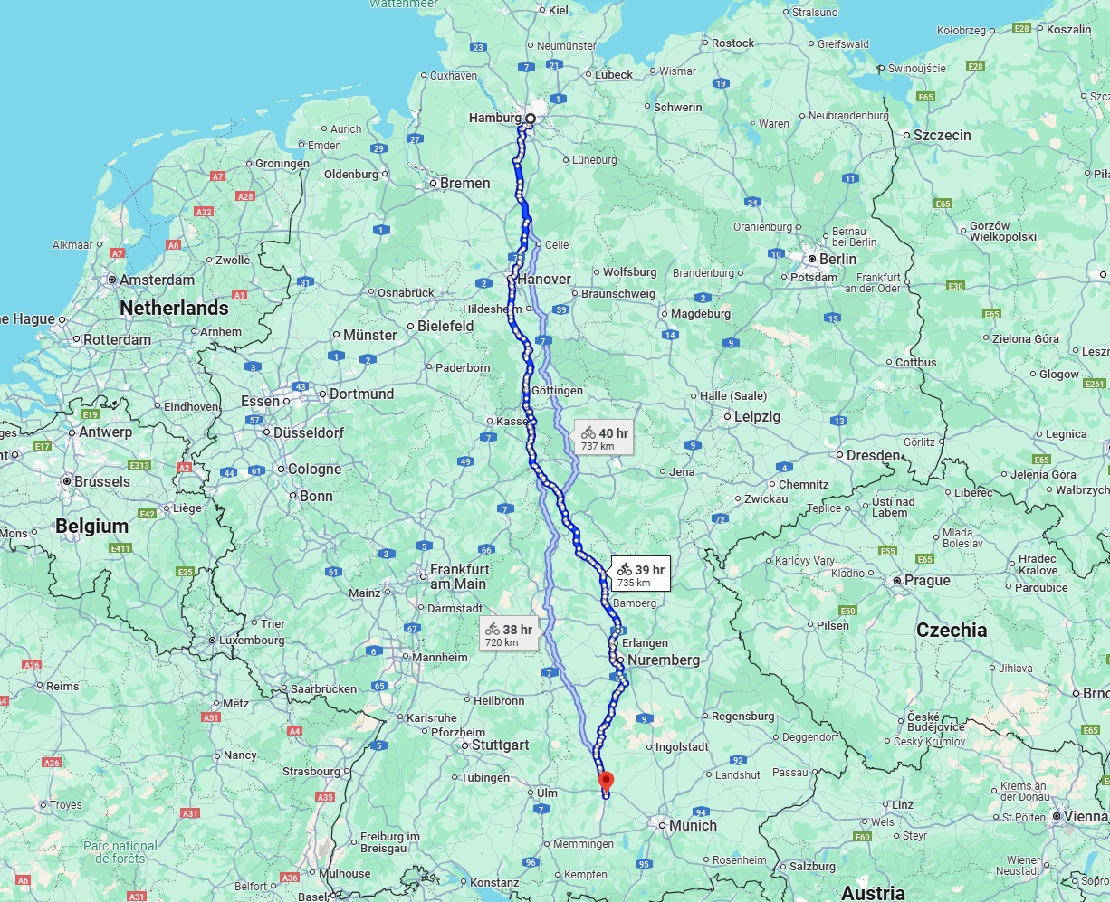 Anreise von Hamburg Zu Augsburg Über 