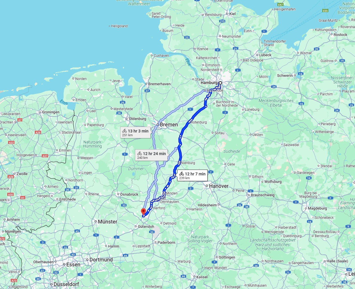 Anreise von Hamburg Zu Bielefeld Über 
