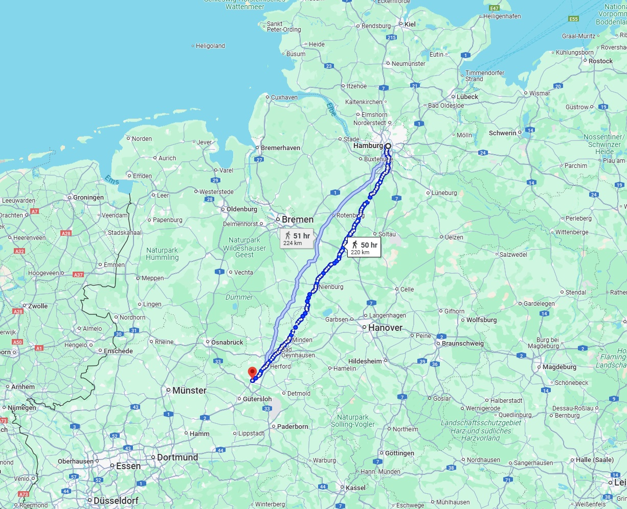 Anreise von Hamburg Zu Bielefeld Über 