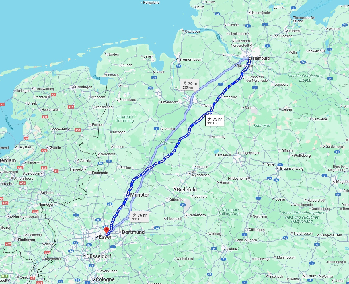 Anreise von Hamburg Zu Bochum Über 