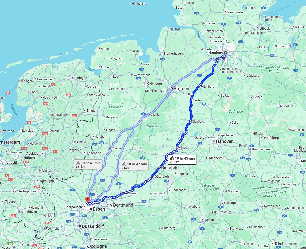 Anreise von Hamburg Zu Bottrop Über 