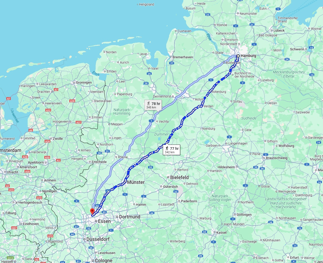 Anreise von Hamburg Zu Bottrop Über 