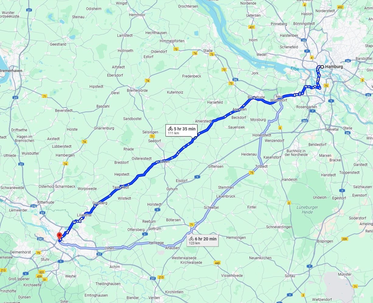 Anreise von Hamburg Zu Bremen Über 