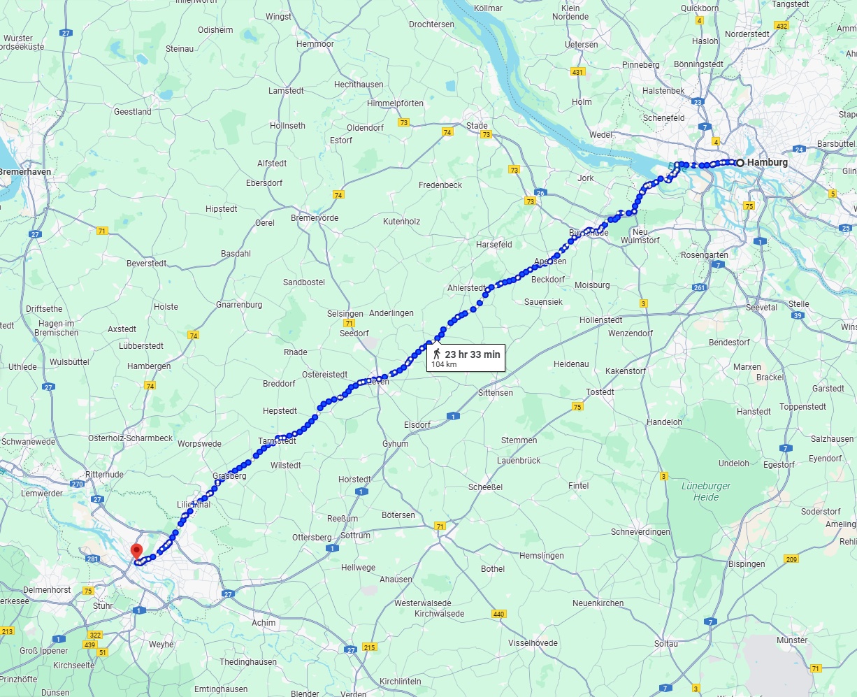Anreise von Hamburg Zu Bremen Über 