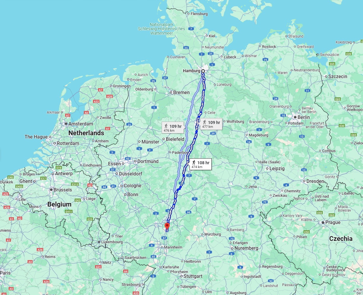 Anreise von Hamburg Zu Darmstadt Über 