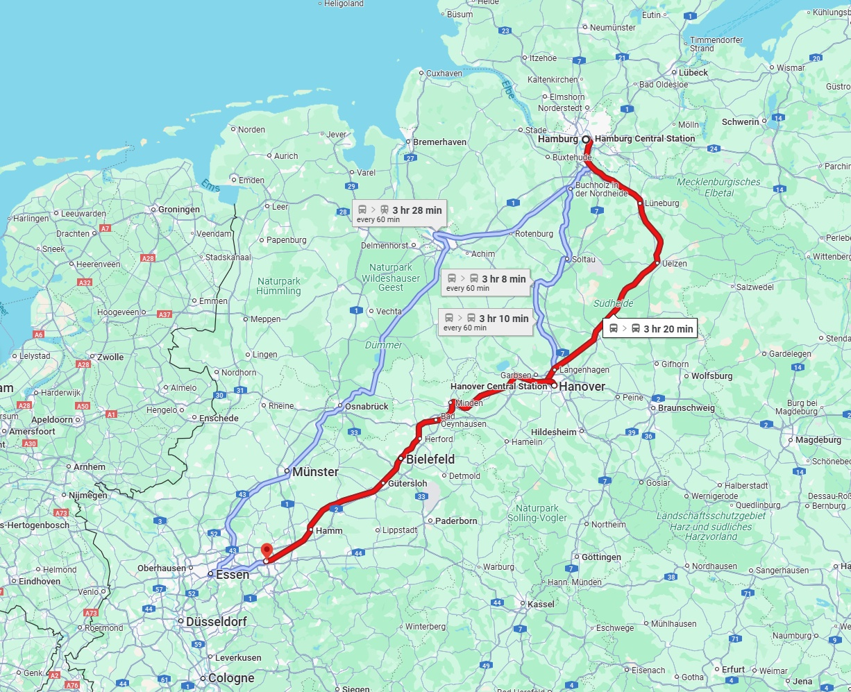 Anreise von Hamburg Zu Dortmund Über 