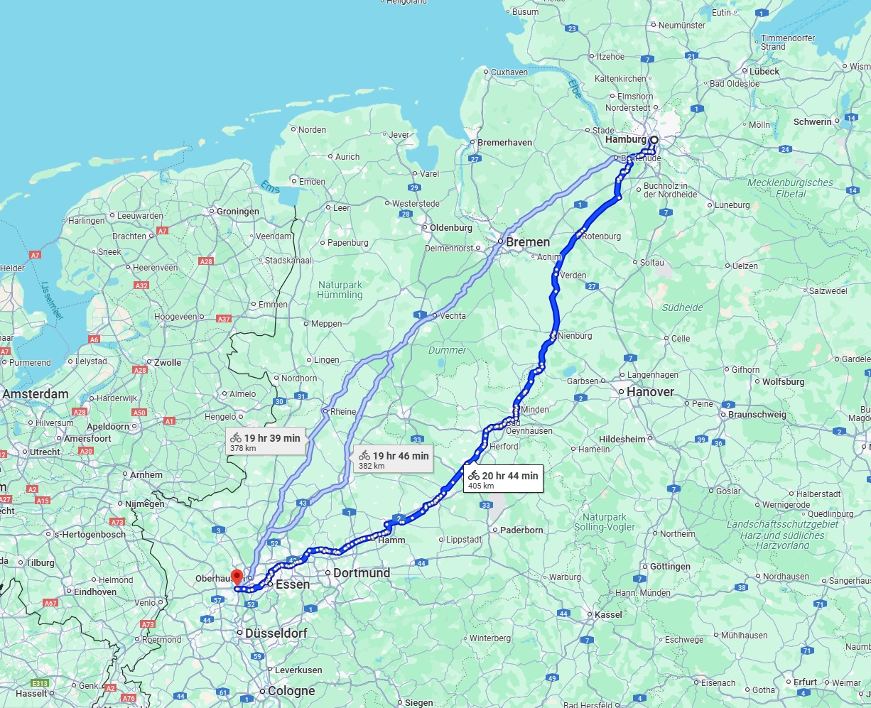 Anreise von Hamburg Zu Duisburg Über 
