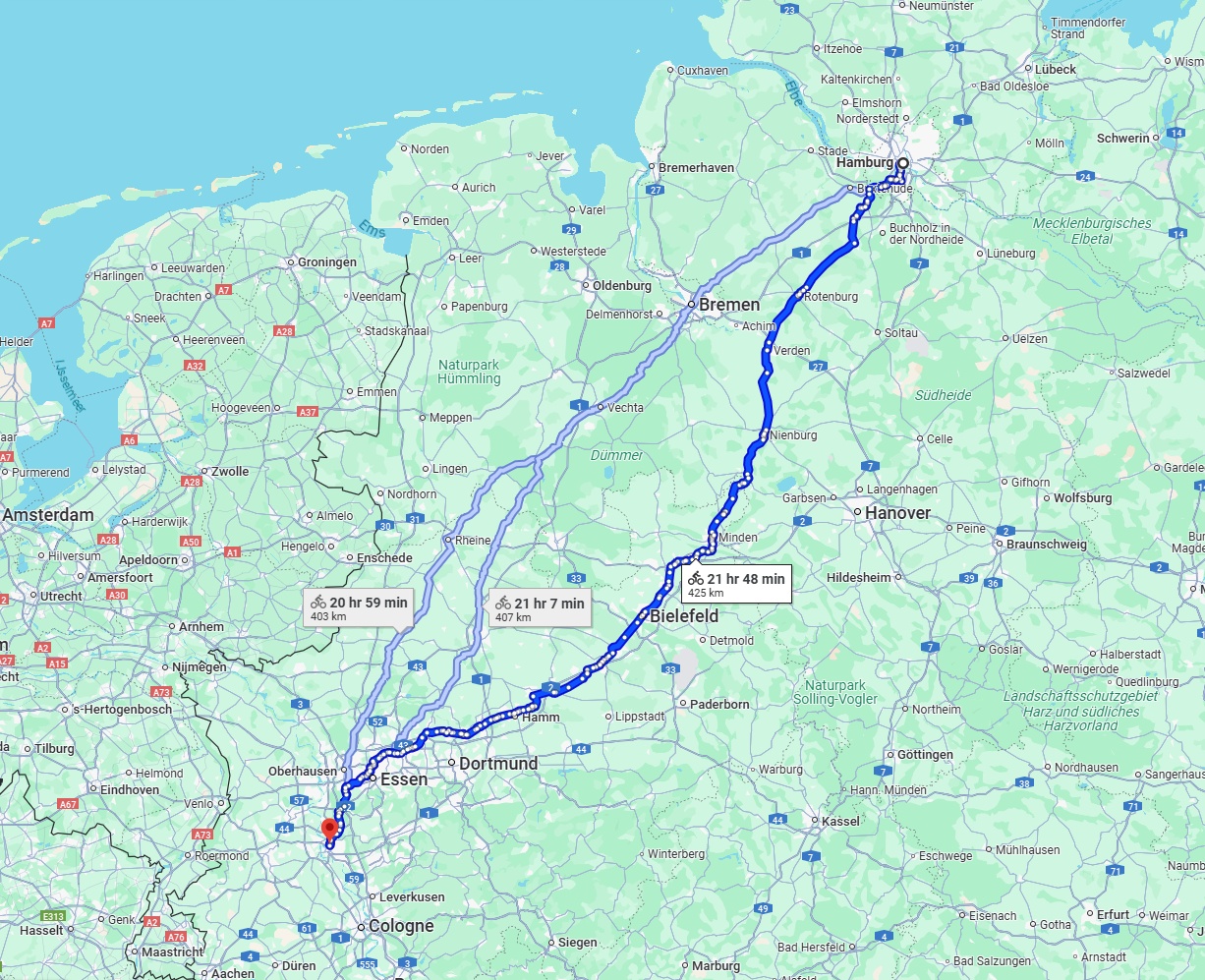Anreise von Hamburg Zu Düsseldorf Über 