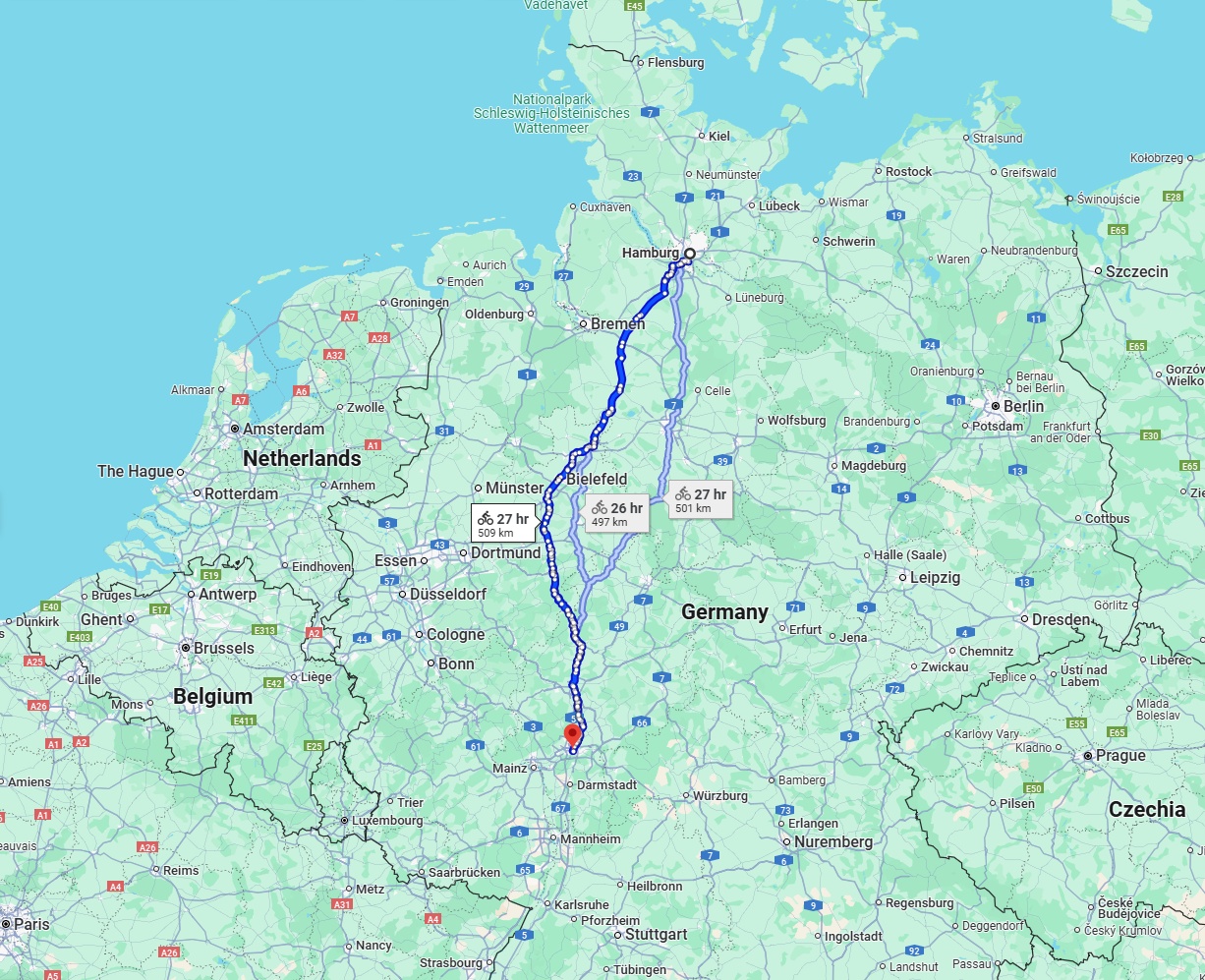 Anreise von Hamburg Zu Frankfurt am Main Über 